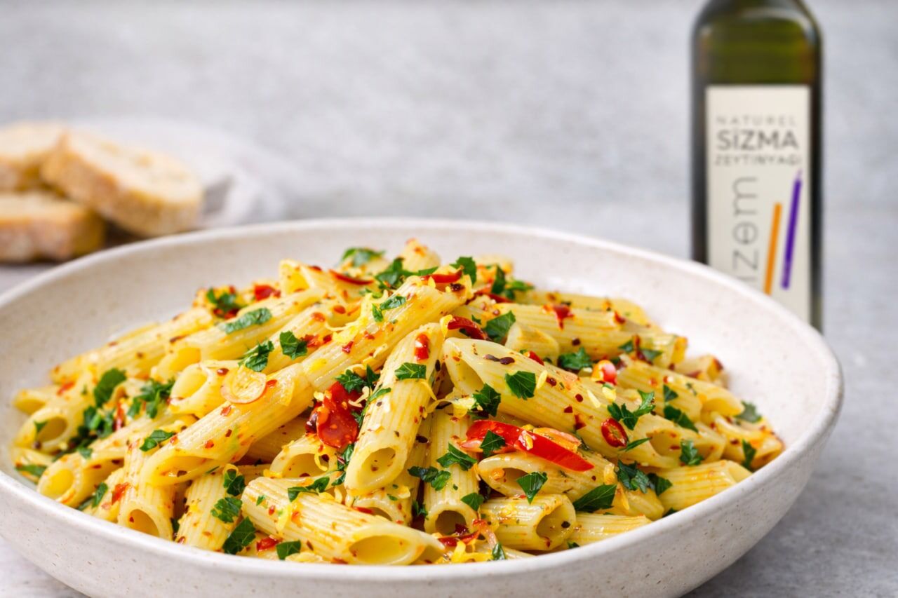 Dizem Zeytinyağlı Acılı Sarımsaklı Penne