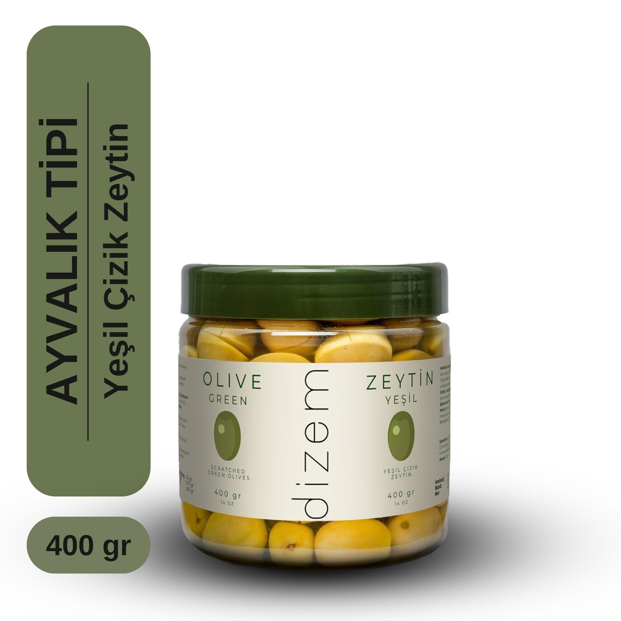Yeşil Çizik Zeytin 400 gr