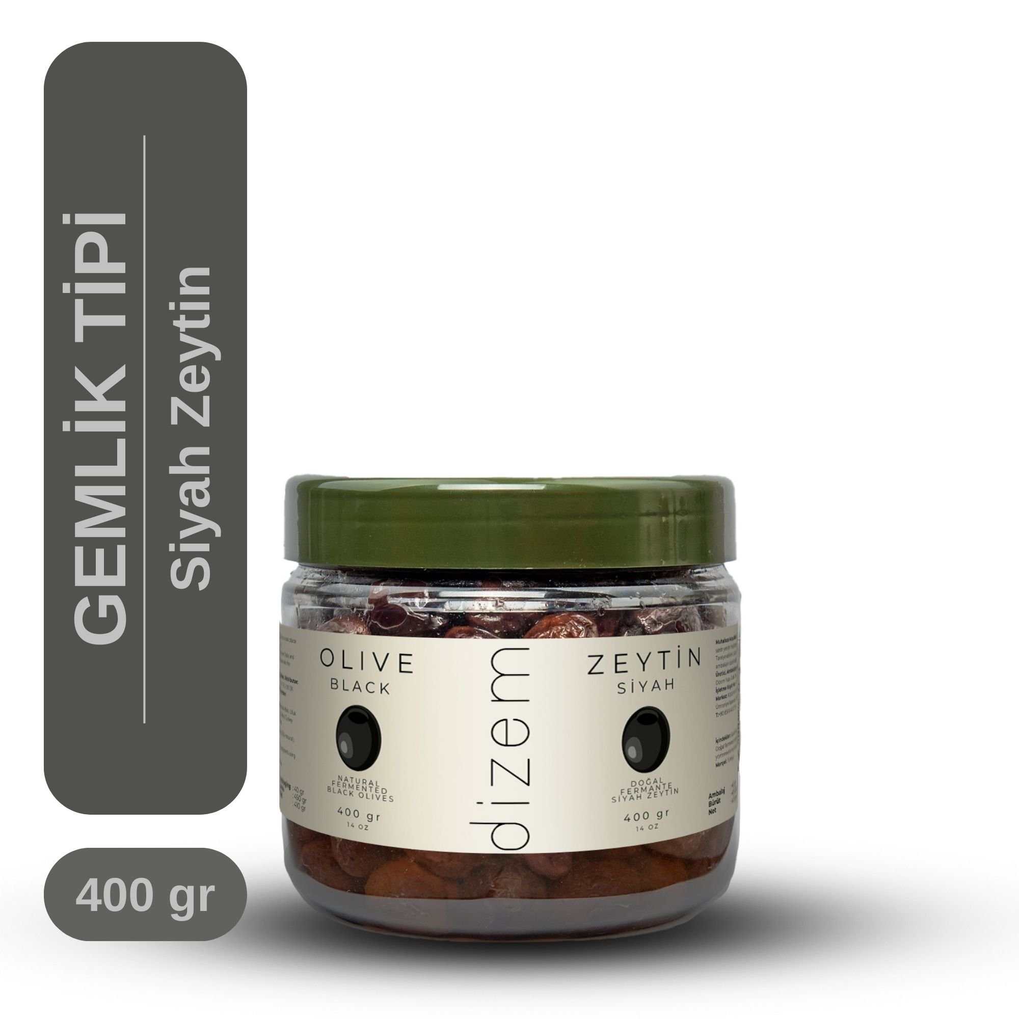 Doğal Fermante Siyah Zeytin 400 gr