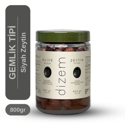 Doğal Fermante Siyah Zeytin 800 gr