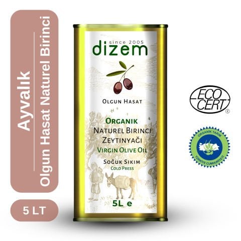 Organik Ayvalık Olgun Hasat Naturel Birinci Zeytinyağı 5 LT