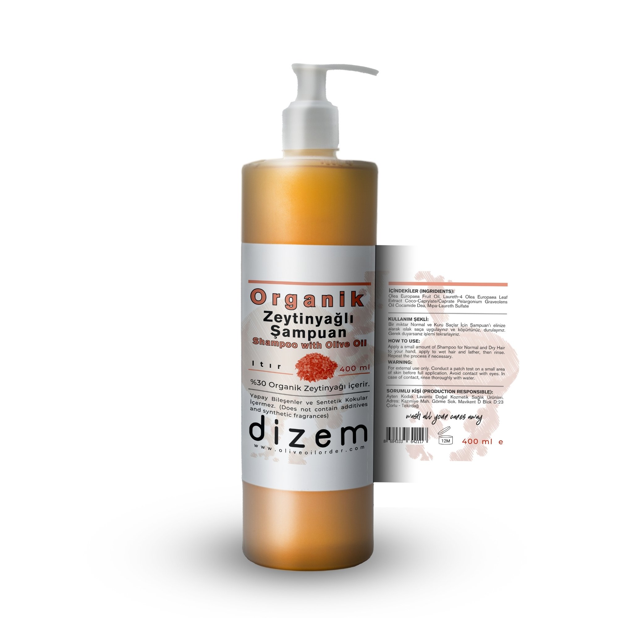 Organik Zeytinyağlı Şampuan 400Ml