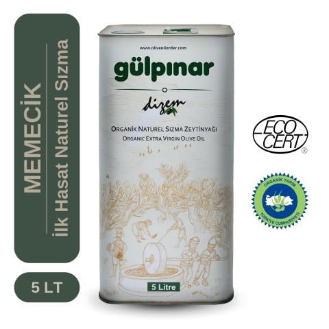Organik Memecik İlk Hasat Naturel Sızma Zeytinyağı 5 LT