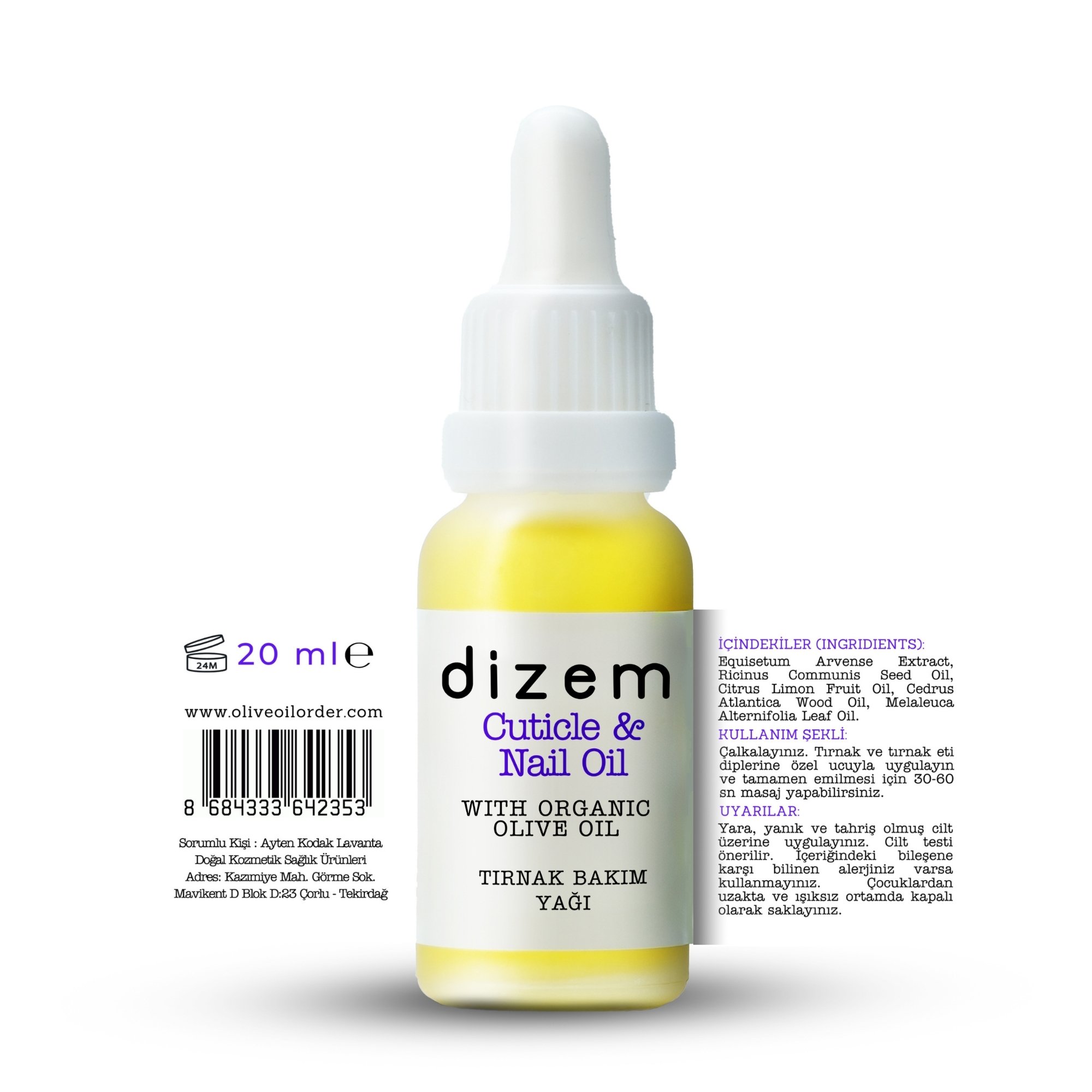 Organik Zeytinyağlı Tırnak Bakım Yağı 20 ML