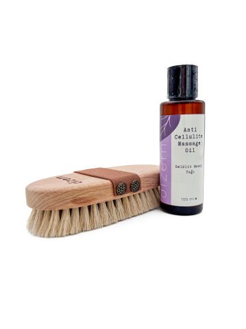 Dizem Anticellulite Massage Oil & Body Brush Set